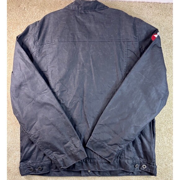 Flint And Tinder Men's 2XL Blanket Waxed Trucker Jacket Black/Gray Embroidered - Picture 3 of 8